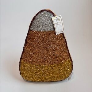 NWT Sparkle Homes Halloween Candy Corn Rhinestone Throw Pillow